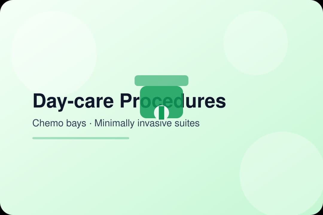 Day-care procedure room with staff